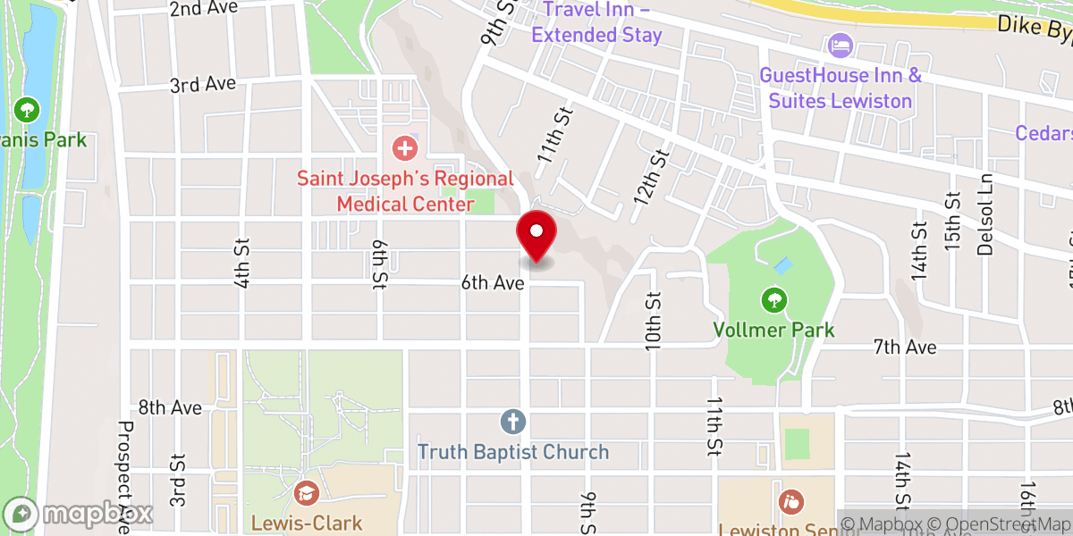 Map showing location of Grand Historic Bollinger Building