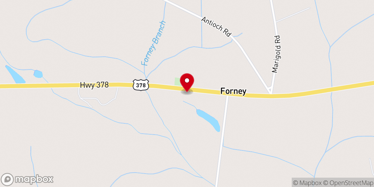 Map showing location of Cedar Grove Baptist Church