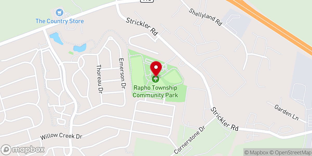 Map showing location of Rapho Township Community Park