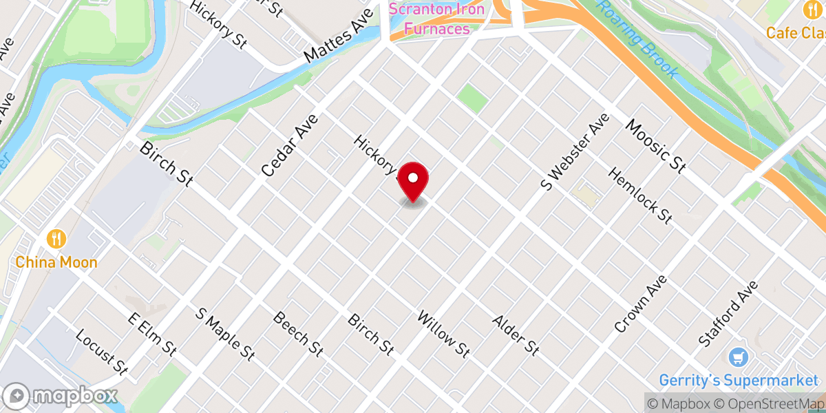 Map showing location of Maranatha Scranton