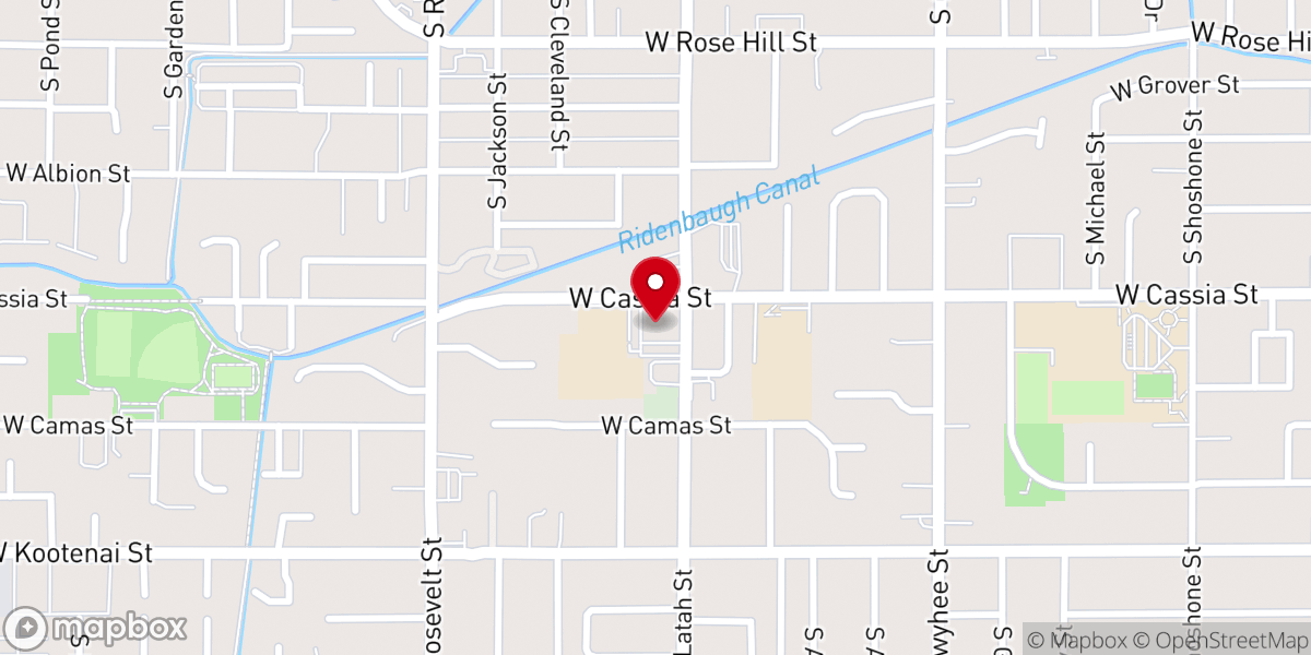 Map showing location of Sacred Heart Catholic Church