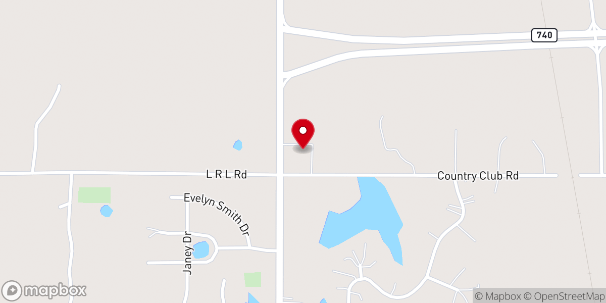 Map showing location of Faith Chapel Holiness Church