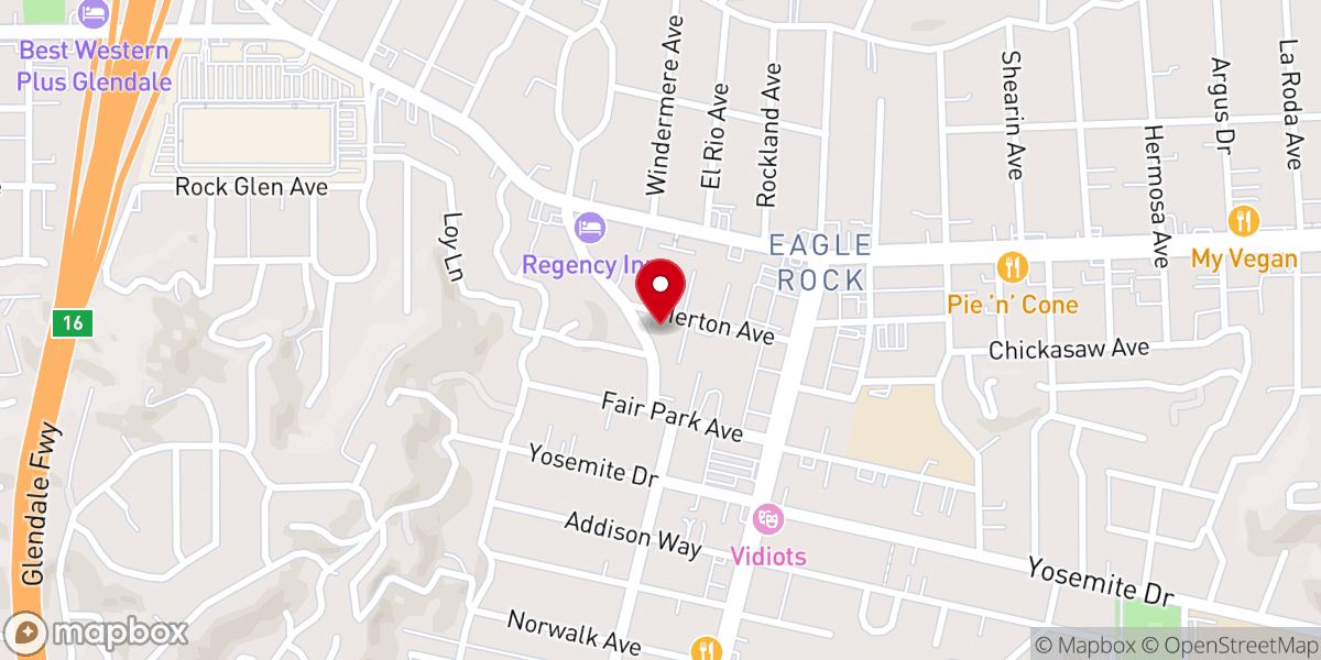 Map showing location of Eagle Rock Seventh-day Adventist Church