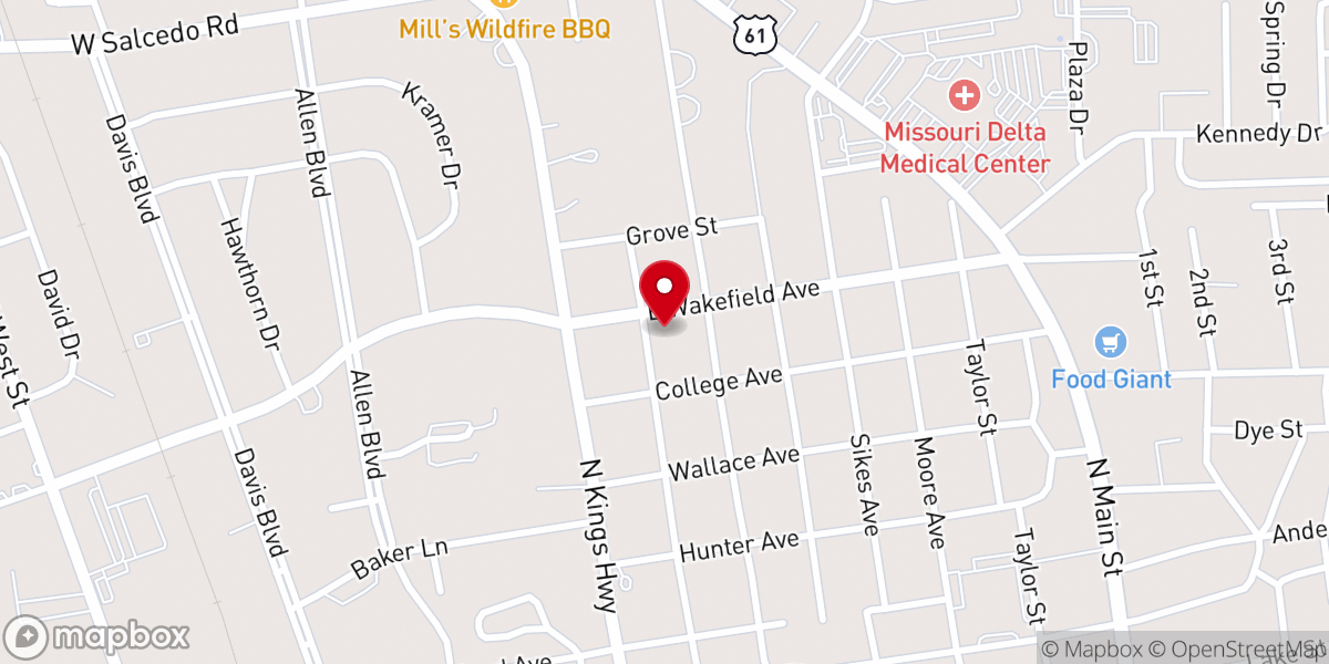 Map showing location of Concordia Lutheran Church