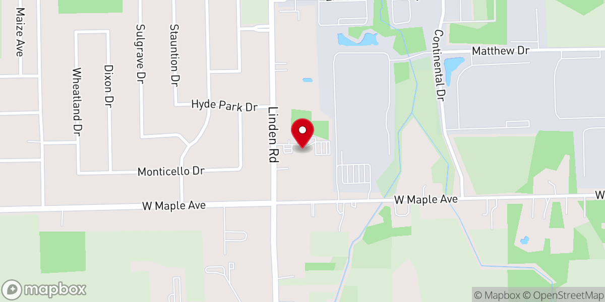 Map showing location of Glad Tidings Pentecostal Tabernacle