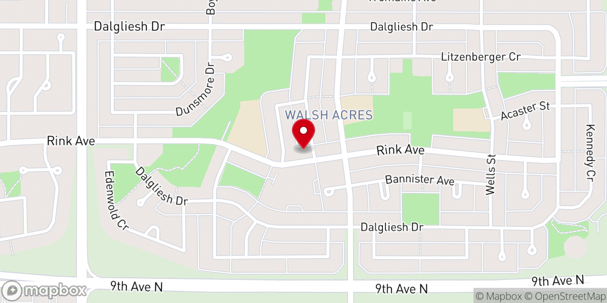 Map showing location of Calvary Baptist Church