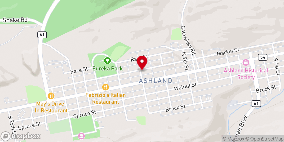 Map showing location of Bethany EC Church