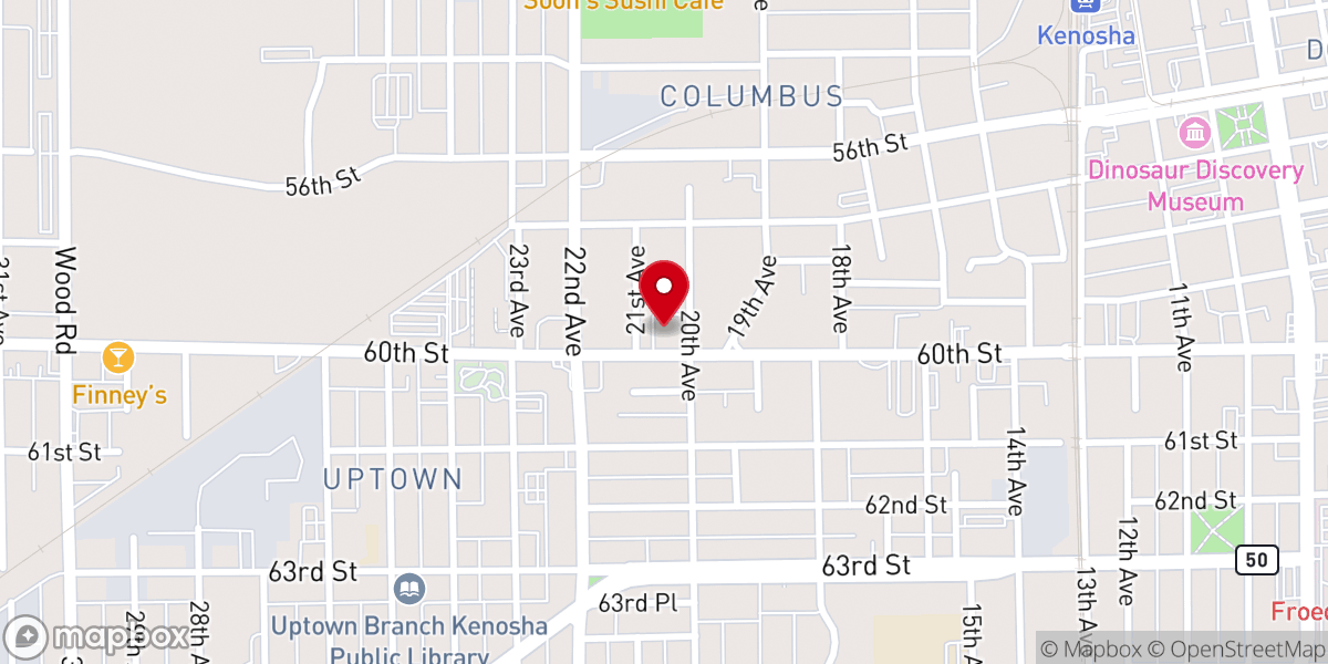 Map showing location of Grace Lutheran Church