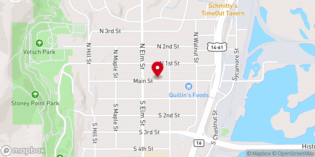 Map showing location of First Lutheran Church (WELS)