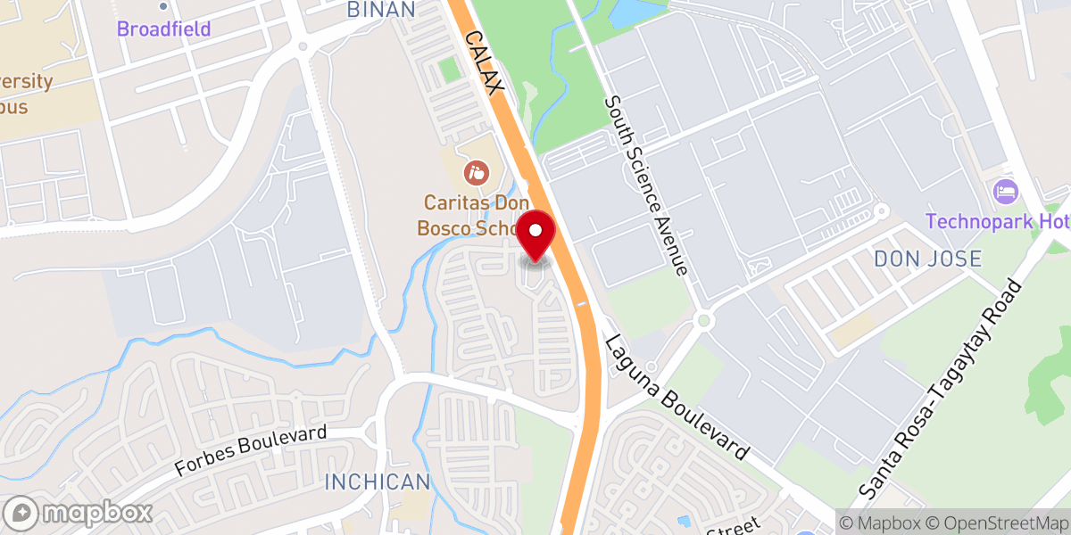 Map showing location of St. John Bosco Parish & Center for Young Workers
