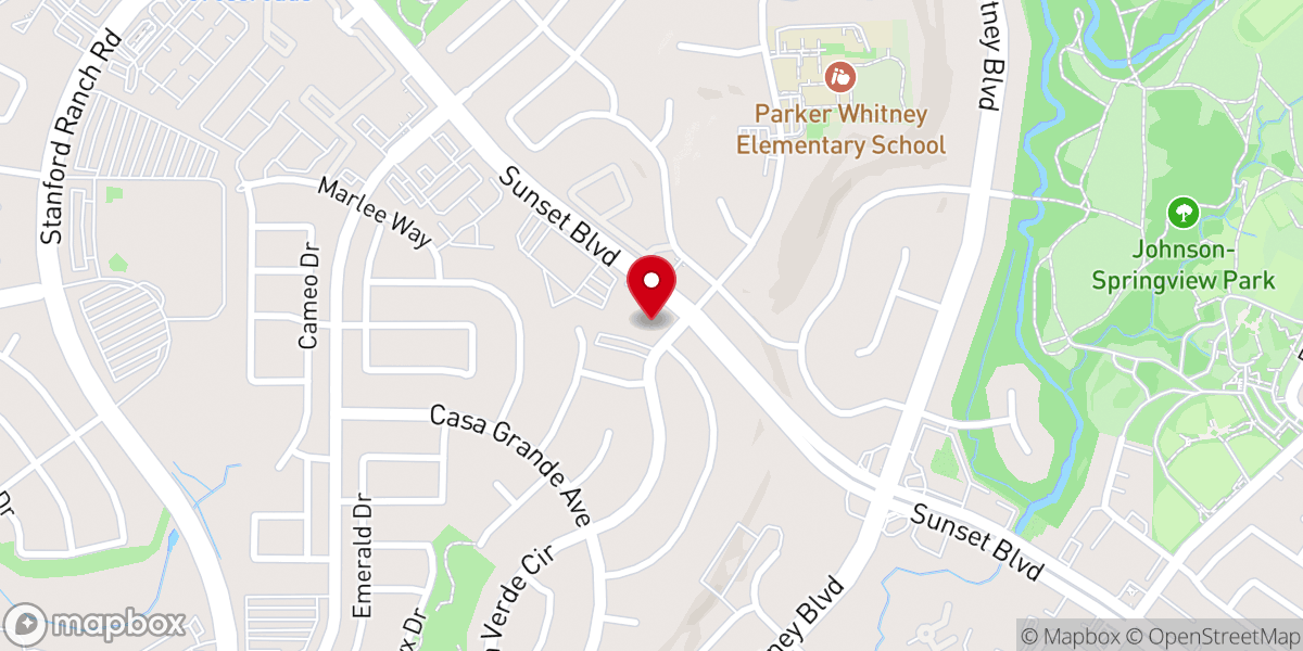 Map showing location of 1st Baptist Church of Rocklin