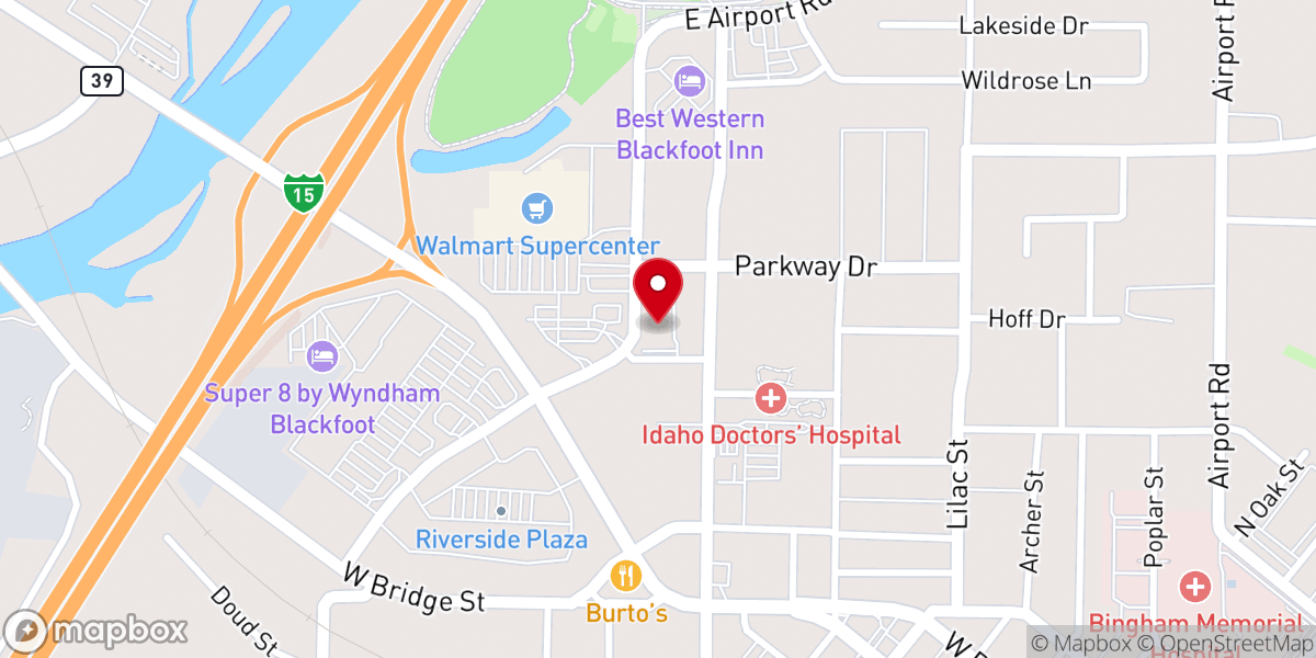 Map showing location of Emanuel Lutheran Church