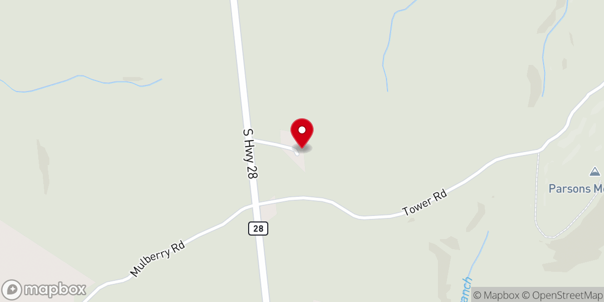 Map showing location of Mountain Church