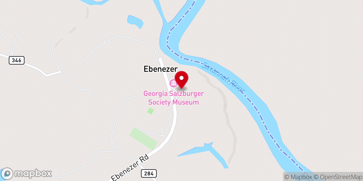 Map showing location of Jerusalem Lutheran Church