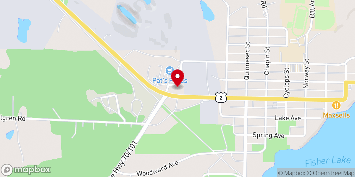 Map showing location of Bethlehem Lutheran Church