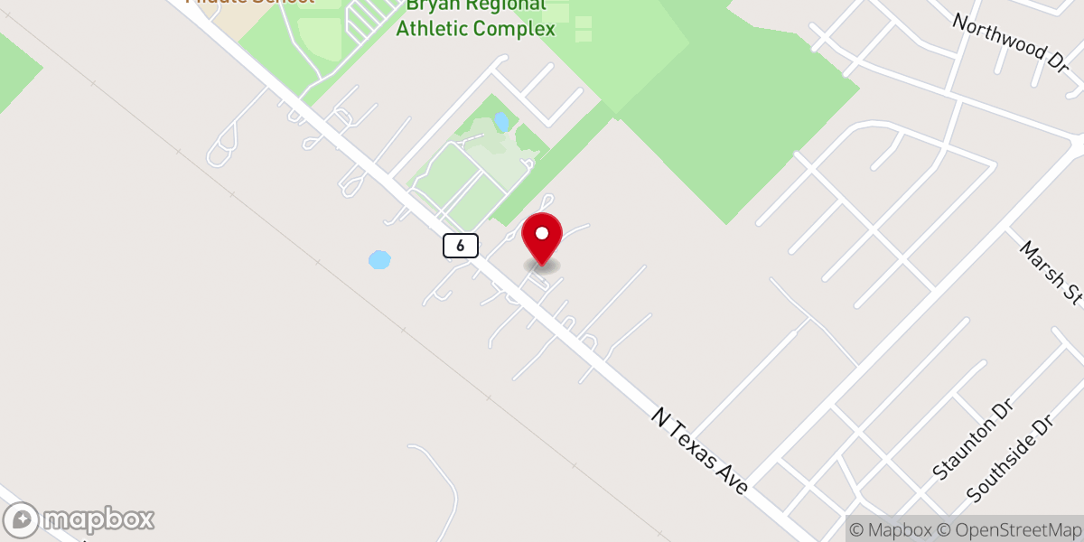 Map showing location of Brazos Valley Family Worship