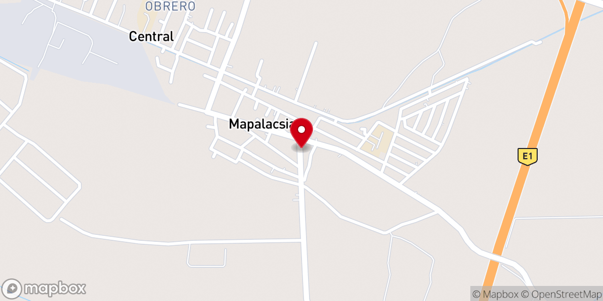 Map showing location of Luisita Gospel Church
