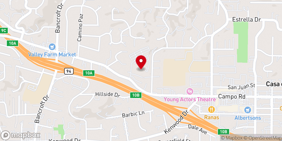 Map showing location of Faith Chapel San Diego