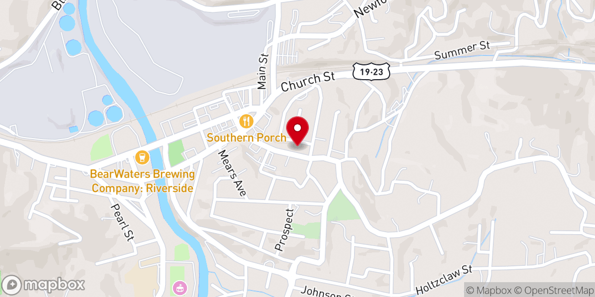 Map showing location of St Andrew's Episcopal Church