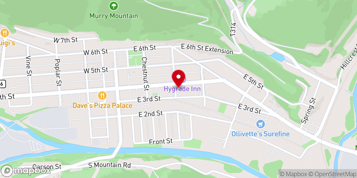 Map showing location of First Presbyterian Church