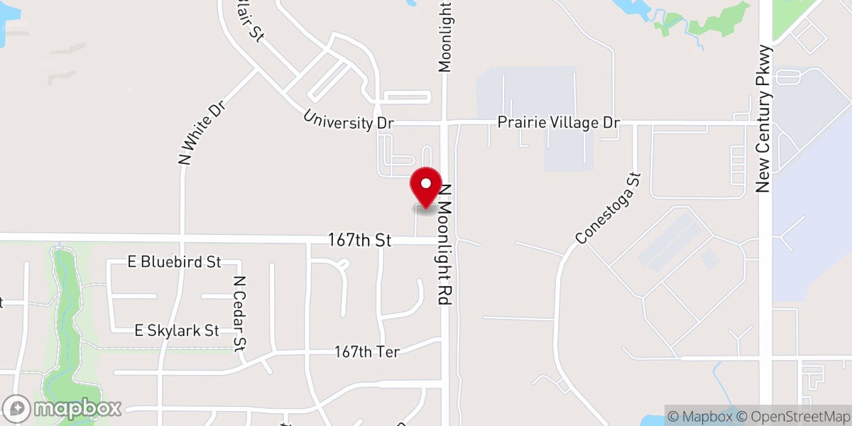 Map showing location of Gardner Church of the Nazarene