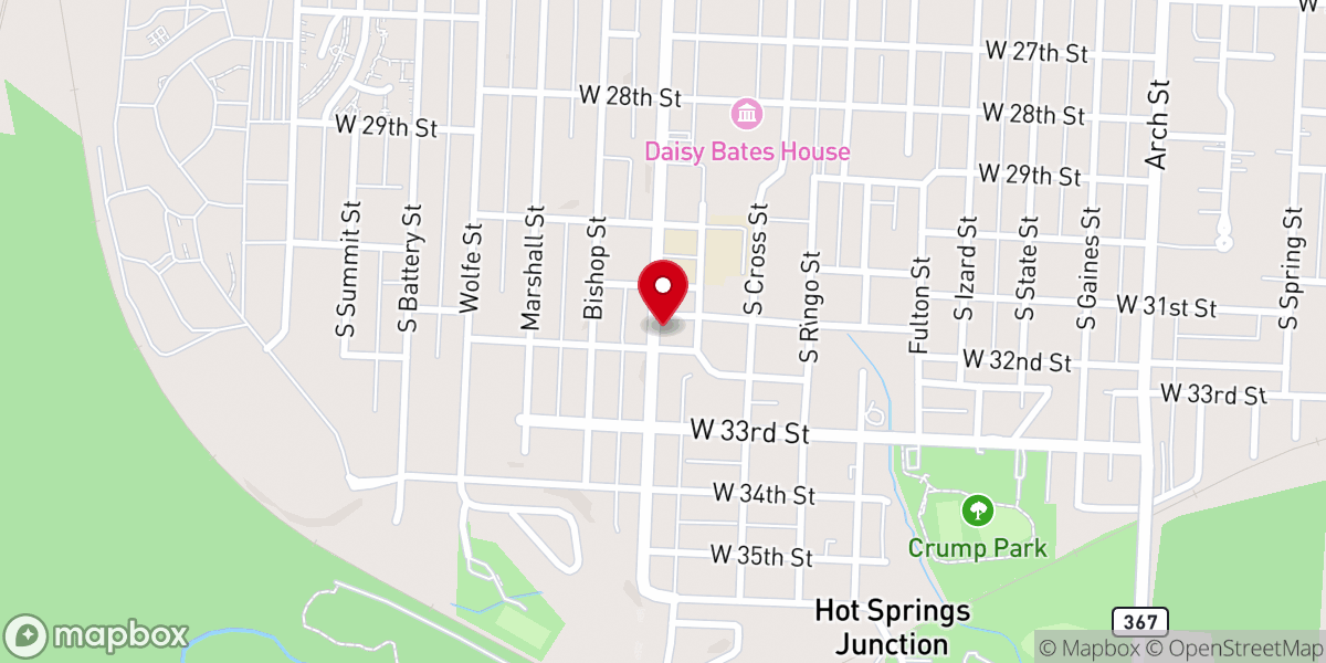 Map showing location of Gods Home and Prayer Center