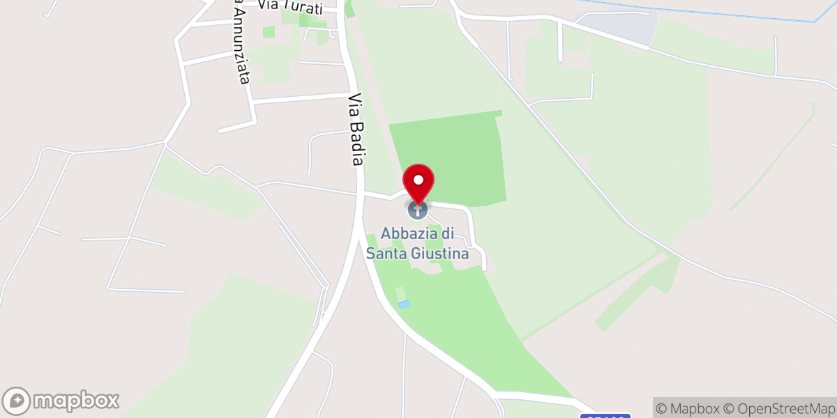 Map showing location of Abbazia di Santa Giustina