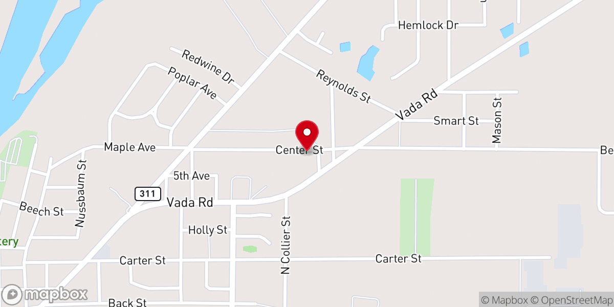 Map showing location of Magnolia MB Church