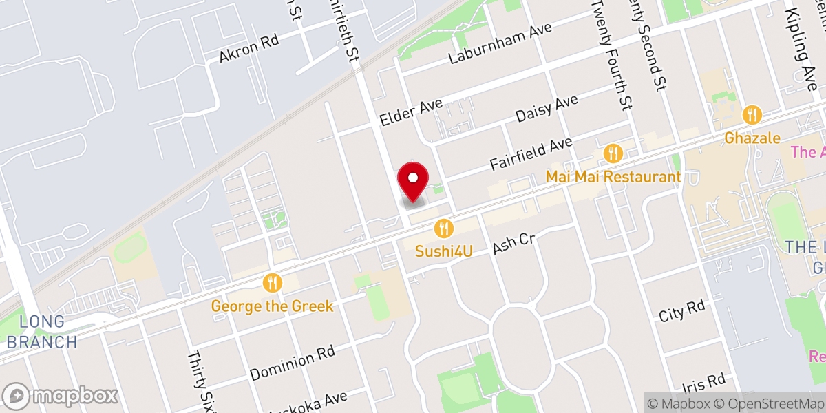 Map showing location of The Salvation Army Lakeshore Community Church