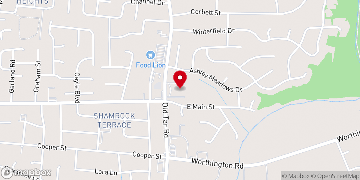 Map showing location of Christ Presbyterian Church