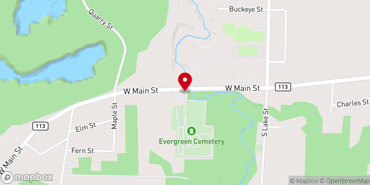 Map showing location of Sandstone Community Church