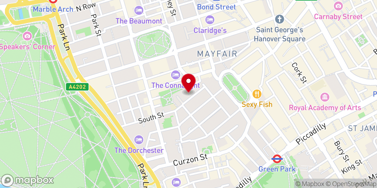 Map showing location of Catholic Church of the Immaculate Conception, Mayfair