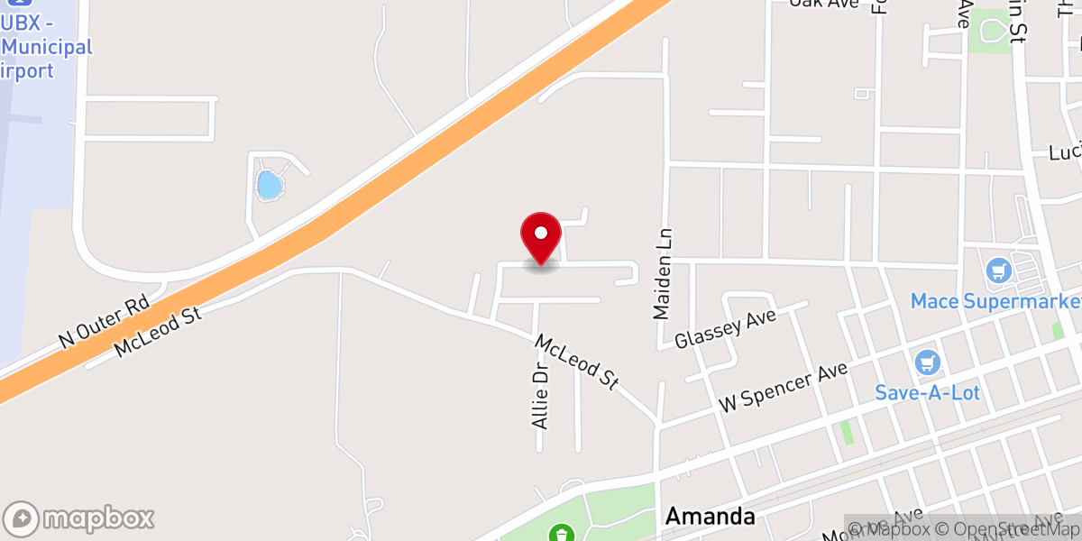 Map showing location of Faith Chapel Assembly