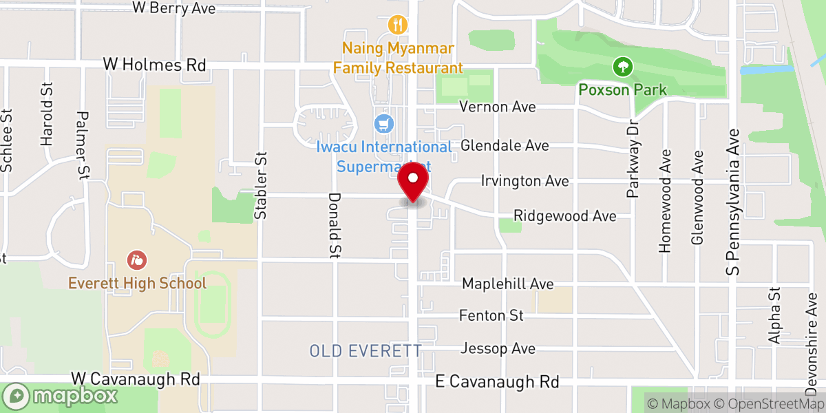 Map showing location of St.marys st.vincet depaul