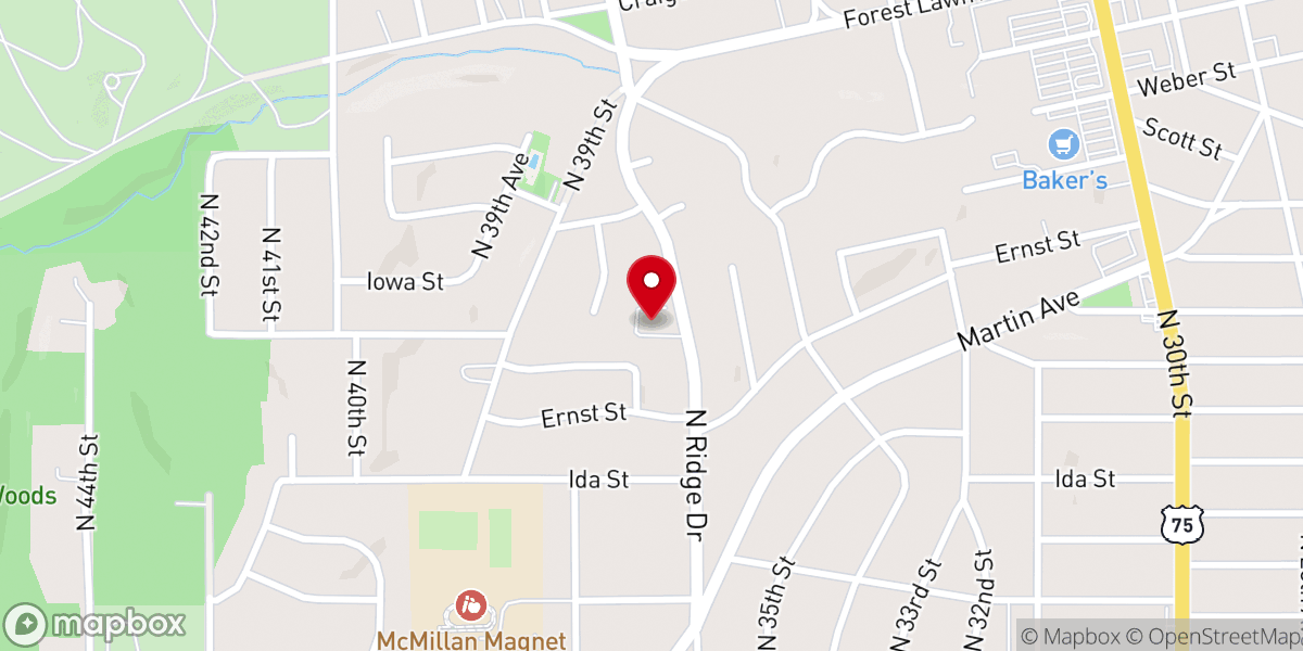 Map showing location of Florence Christian Church