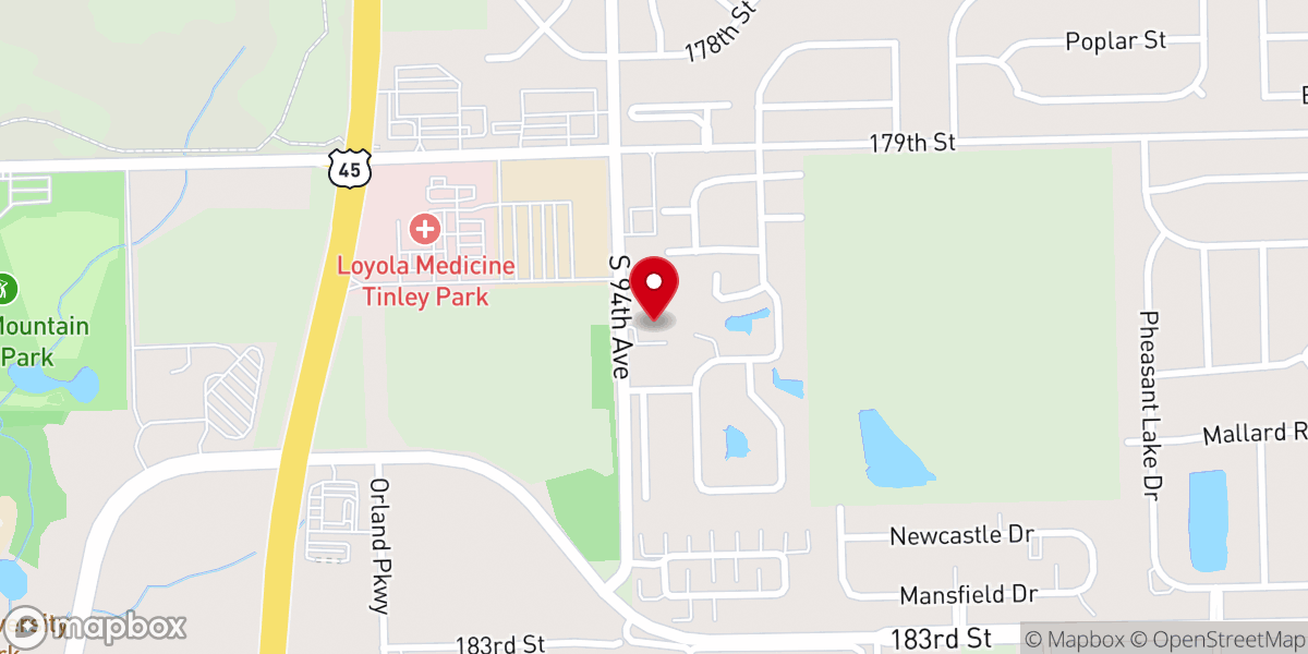 Map showing location of St. Andrew's Anglican Church