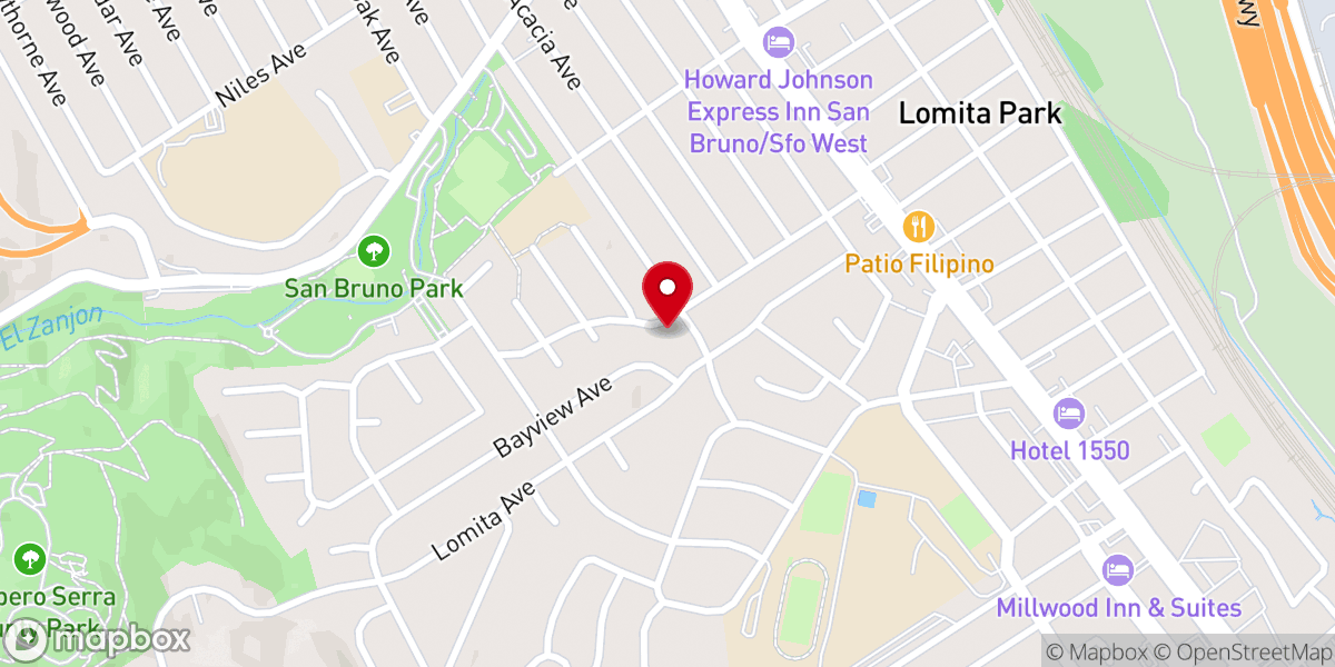 Map showing location of Pentecostals of San Francisco