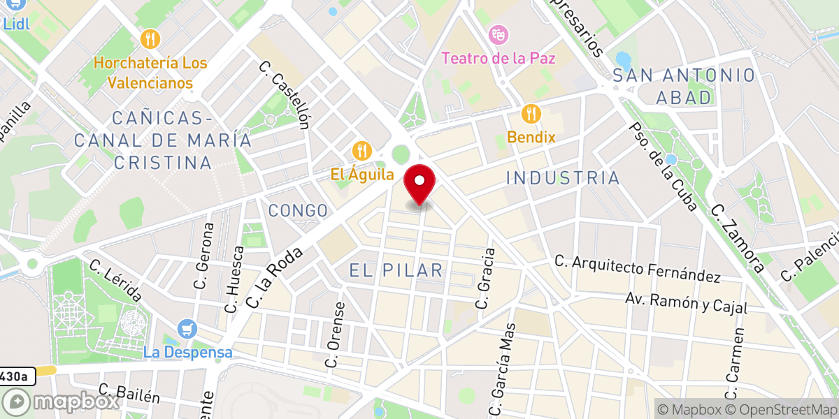 Map showing location of Fraternidad de Iglesias Evagélicas de Albacete