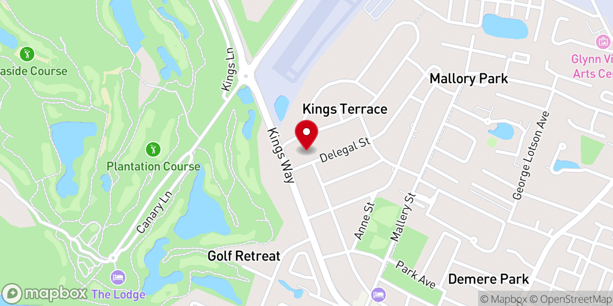 Map showing location of St Simons Presbyterian Church