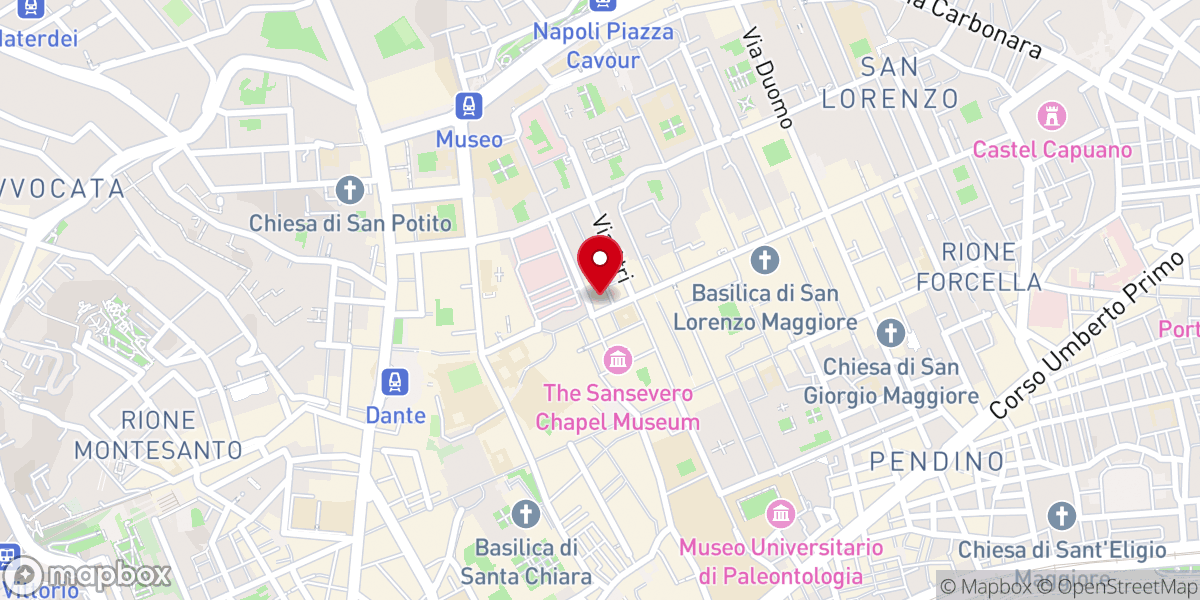 Map showing location of LAPIS Museum - Museo dell'Acqua Napoli