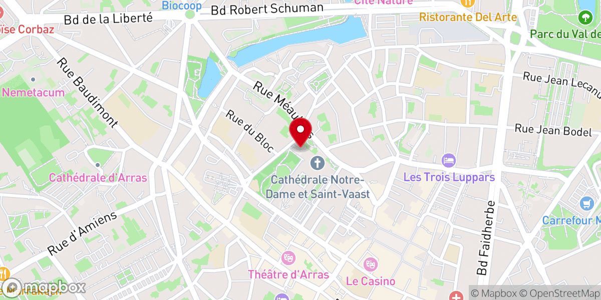 Map showing location of Cathédrale Notre-Dame de l'Assomption et Saint Vaast d'Arras