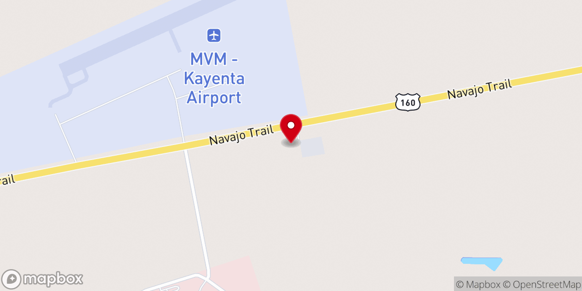 Map showing location of Black Mesa Baptist Church
