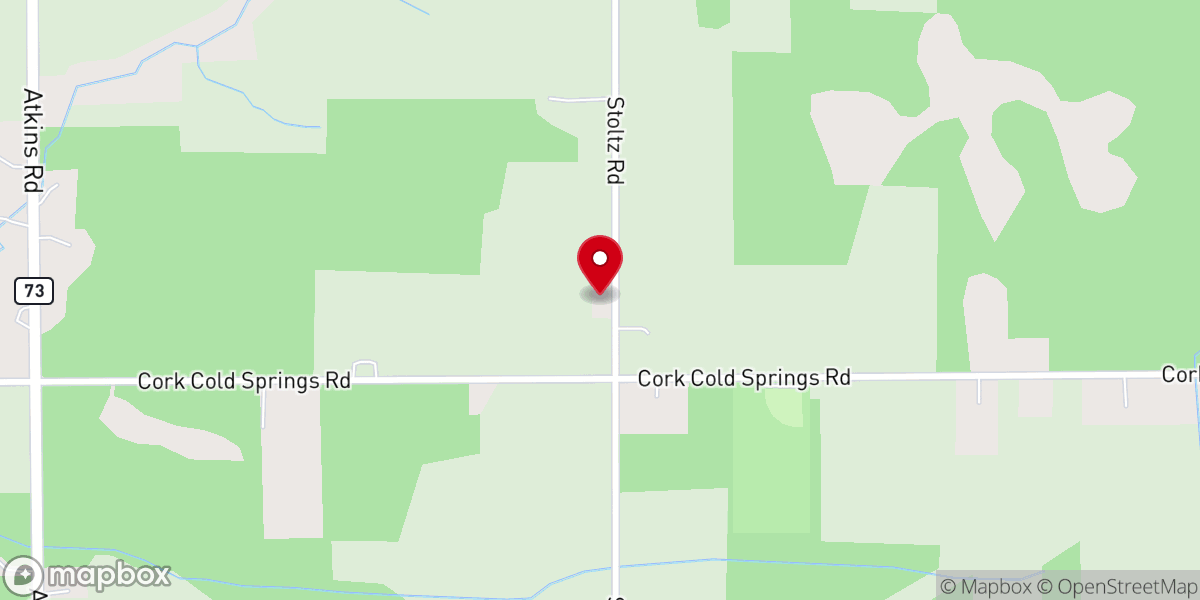 Map showing location of Running Horse Farm