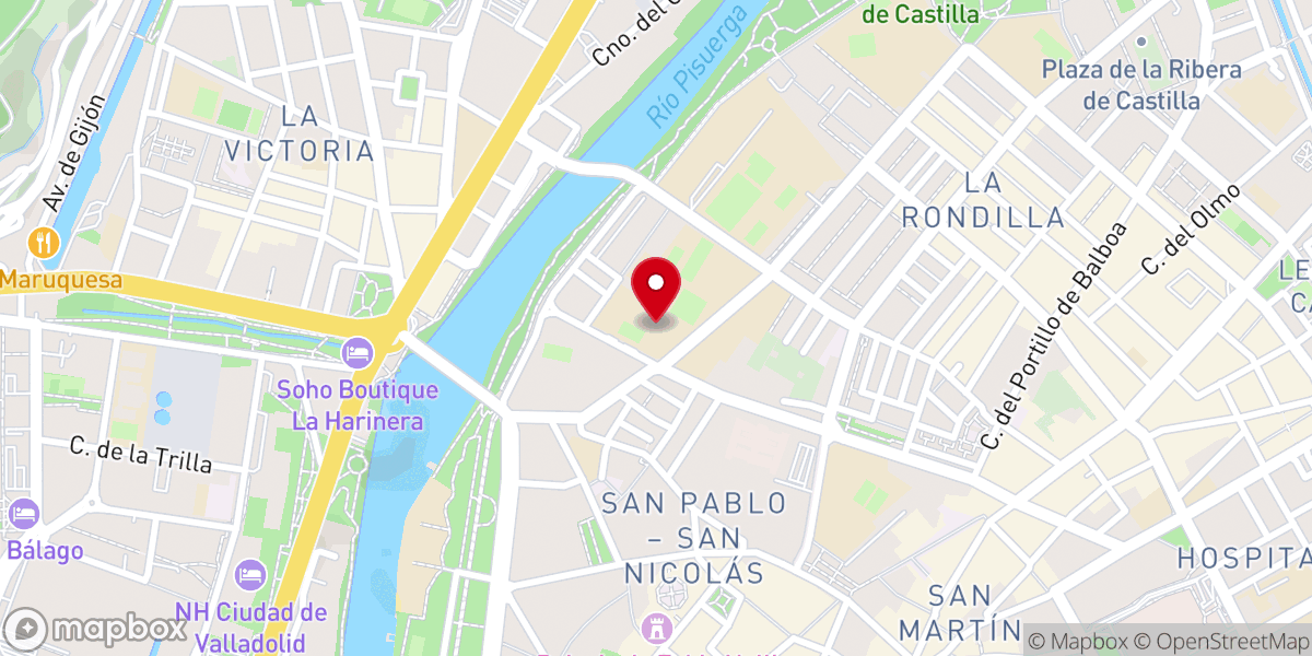 Map showing location of Convento de Santa Teresa