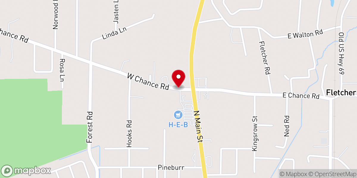 Map showing location of Sharing & Caring Center - Food Distribution Center