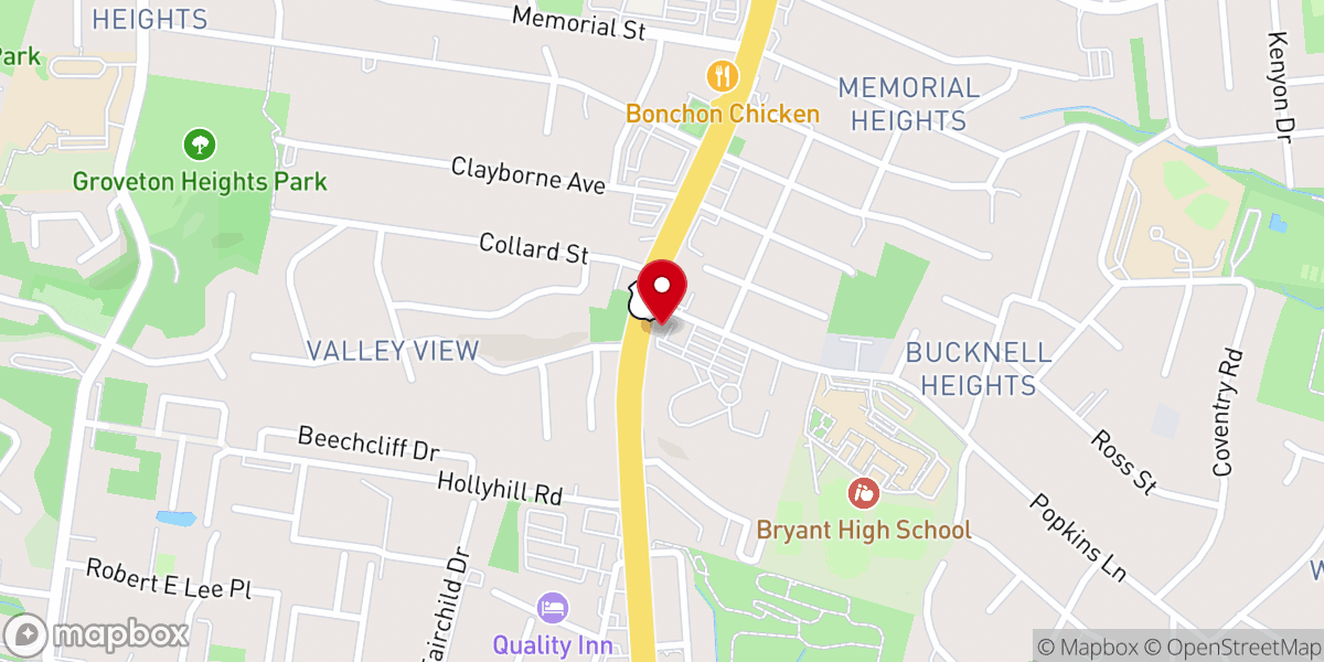 Map showing location of Monsignor Walsh Hall