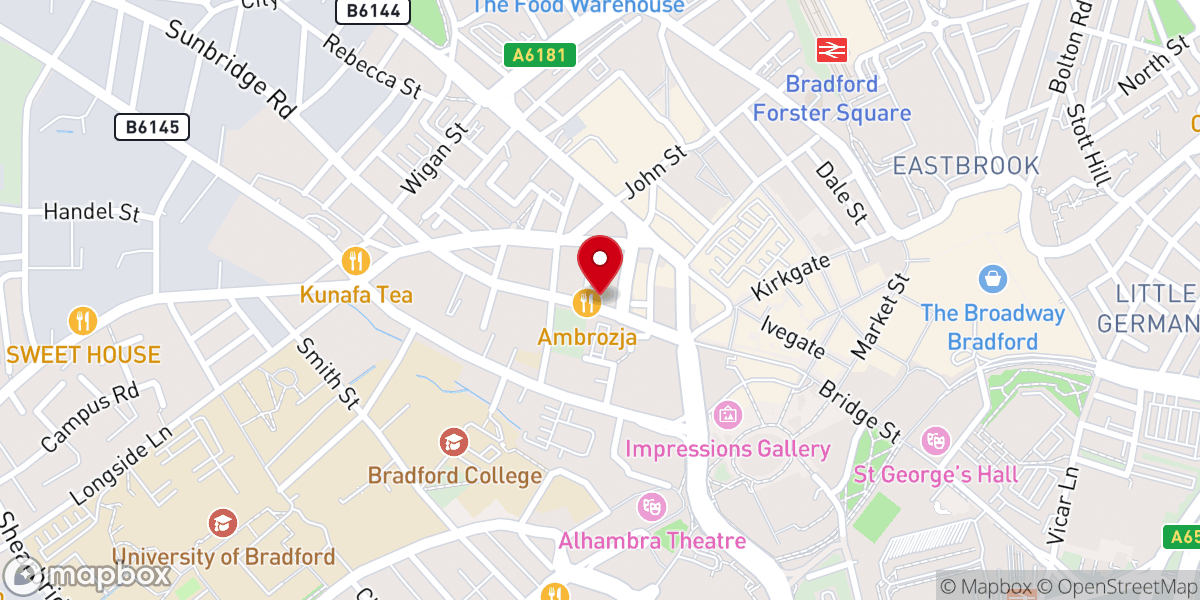 Map showing location of Bradford PIWC - Church Of Pentecost (COP)