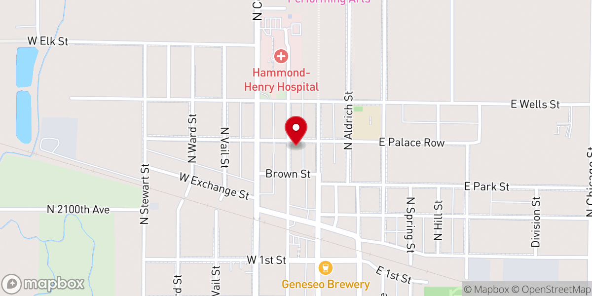 Map showing location of Grace United Methodist Church