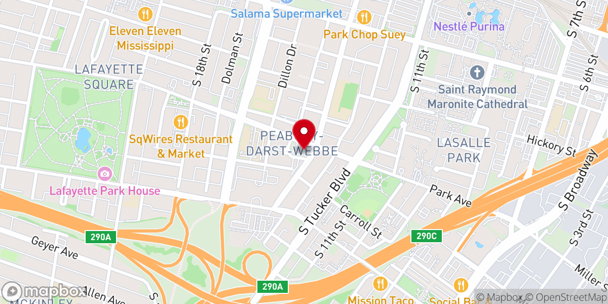 Map showing location of Perpetual Life Church