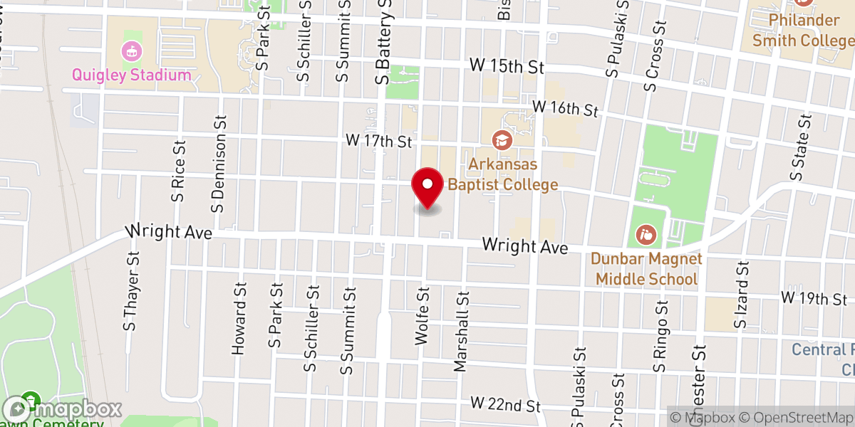 Map showing location of Pilgrim Valley Missionary Baptist Church
